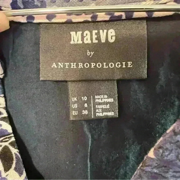 Maeve by Anthropologie Savanah Shift Sleeveless Dress with Asian Print Size US 6 - Picture 2 of 7